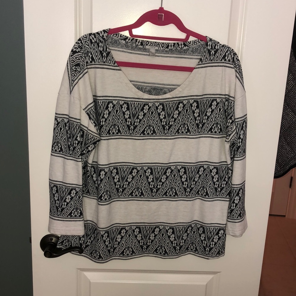 J Crew 3/4 sleeve top